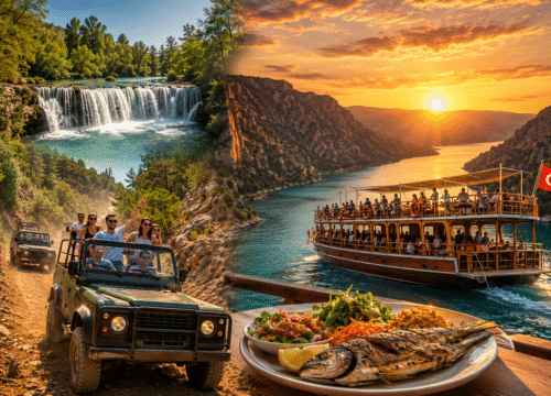 Sunset Safari Green Canyon from Side – Jeep Safari, Manavgat Waterfall & Sunset Boat Cruise